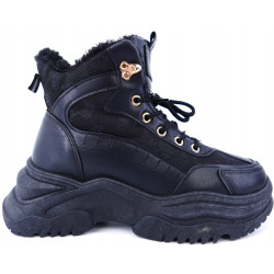 BOTKI WORKERY SNEAKERSY OCIEPLONE MISIEM BLACK R37