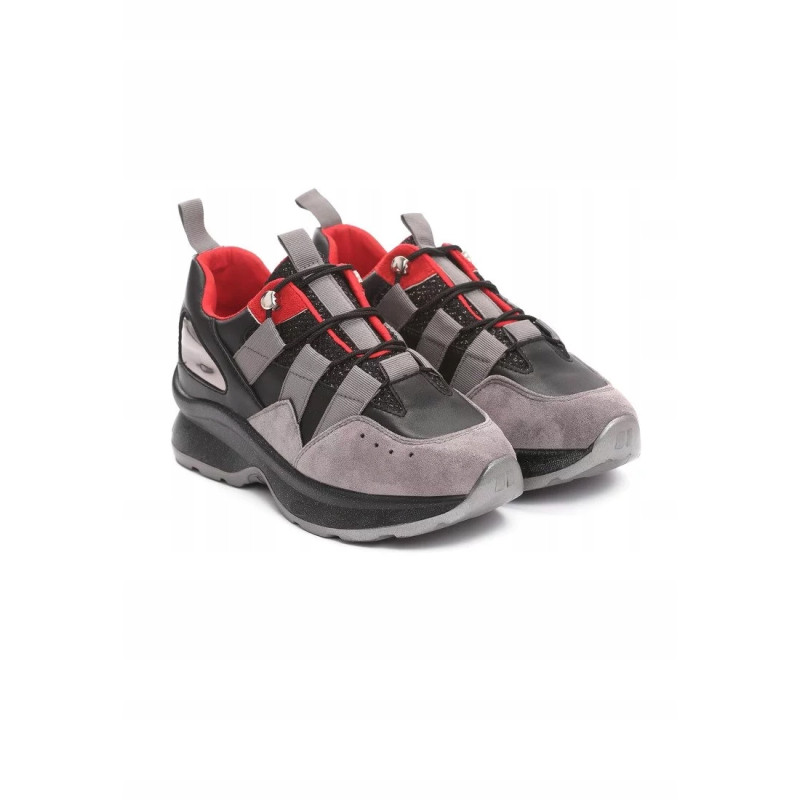 SNEAKERSY SPORTOWE CZARNE EKO ZAMSZ VICES R41