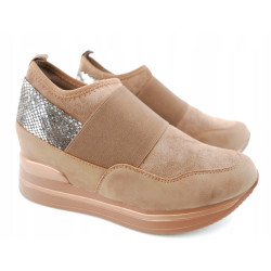 SNEAKERSY LEKKIE BOTKI KHAKI BRĄZ KOTURN R40