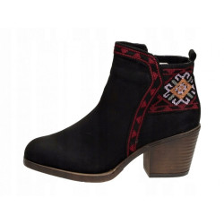 KYLIE CRAZY BOTKI CZARNE HAFT R37