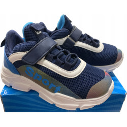 BUTY SPORTOWE DZIECIĘCE GRANATOWE LEKKIE R28