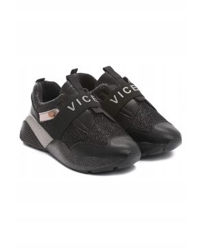 VICES SNEAKERSY SPORTOWE CZARNE ELEGANCKIE R38