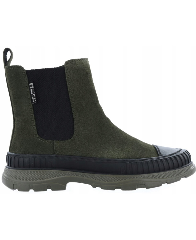 BOTKI BIG STAR SKÓRA NATURANA ZAMSZ KHAKI R40