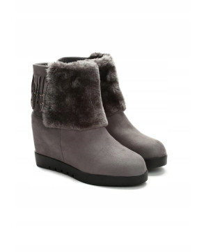 BOTKI Sneakersy koturn szare ocieplone VICES r41