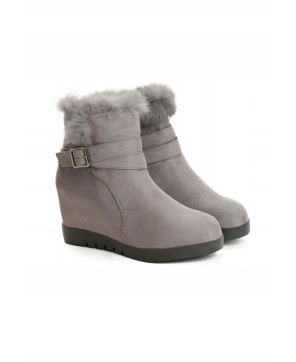 Sneakersy botki koturn szare ocieplone VICES r39