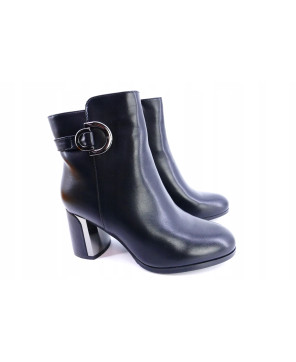 BOTKI EKO SKÓRA CZARNE OCIEPLONE ELEGANCKIE R40