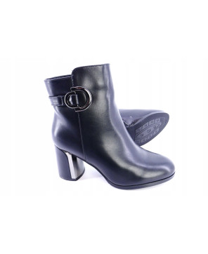 BOTKI EKO SKÓRA CZARNE OCIEPLONE ELEGANCKIE R40