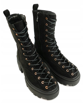 SEASTAR BOTKI WORKERY CZARNE EKO ZAMSZ R41