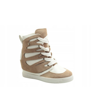 SEASTAR SNEAKERSY WYSOKIE CIEMNO BEŻOWE R39