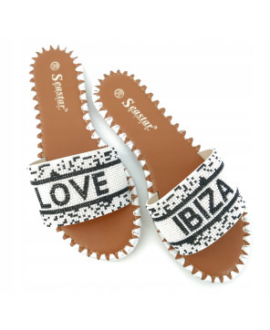 SEASTAR KLAPKI DAMSKIE LOVE IBIZA BIAŁE R41