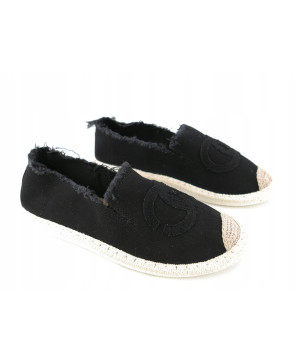 ESPADRYLE DAMSKIE CZARNE LEKKIE WYGODNE R37