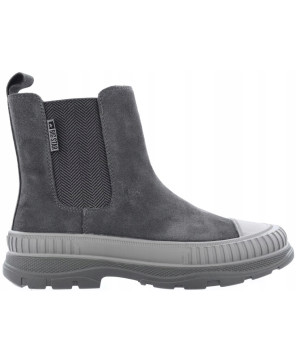 BOTKI BIG STAR SKÓRA NATURALNA ZAMSZ GREY R41