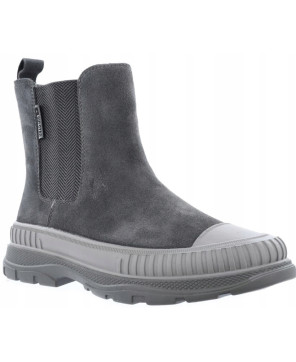 BOTKI BIG STAR SKÓRA NATURALNA ZAMSZ GREY R41