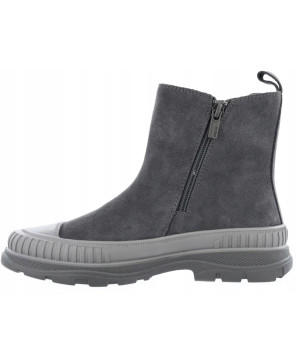 BOTKI BIG STAR SKÓRA NATURALNA ZAMSZ GREY R41