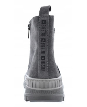 BOTKI BIG STAR SKÓRA NATURALNA ZAMSZ GREY R41