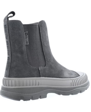 BOTKI BIG STAR SKÓRA NATURALNA ZAMSZ GREY R41