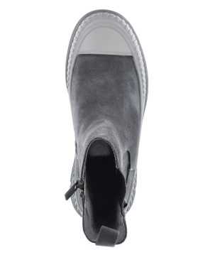BOTKI BIG STAR SKÓRA NATURALNA ZAMSZ GREY R41