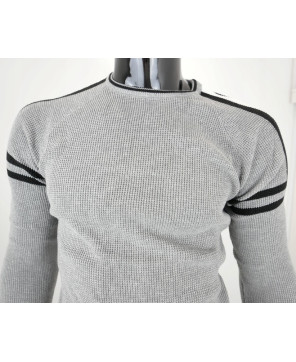 SWETER MĘSKI LECCOS BAWEŁNA TURECKA SZARY L