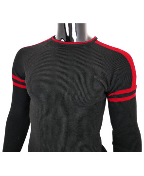 SWETER MĘSKI LECCOS BAWEŁNA TURECKA CZARNY M