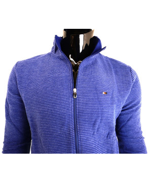 BLUZA MĘSKA NIEBIESKA NA SUWAK 100% BAWEŁNA XL