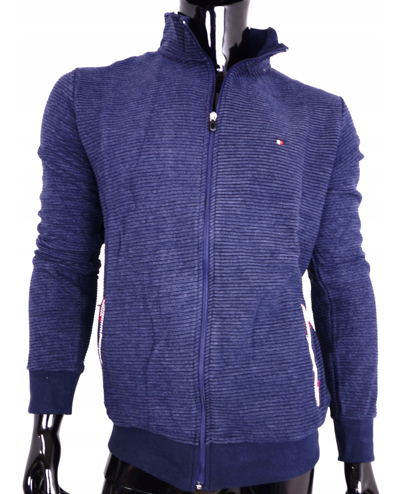 BLUZA MĘSKA GRANATOWA NA SUWAK 100% BAWEŁNA L