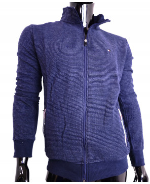 BLUZA MĘSKA GRANATOWA NA SUWAK 100% BAWEŁNA L