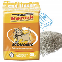 Super Benek Naturalny 25L Żwirek Dla Kota Economic