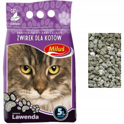 Miluś Żwirek Dla Kota Lawenda 3x5L Bentonitowy Zbrylający