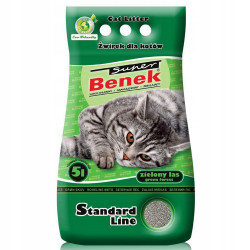 Super Benek Zielony Las 4x5L Żwirek Dla Kota Standard Line Bentonitowy