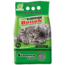 Super Benek Zielony Las 4x5L Żwirek Dla Kota Standard Line Bentonitowy