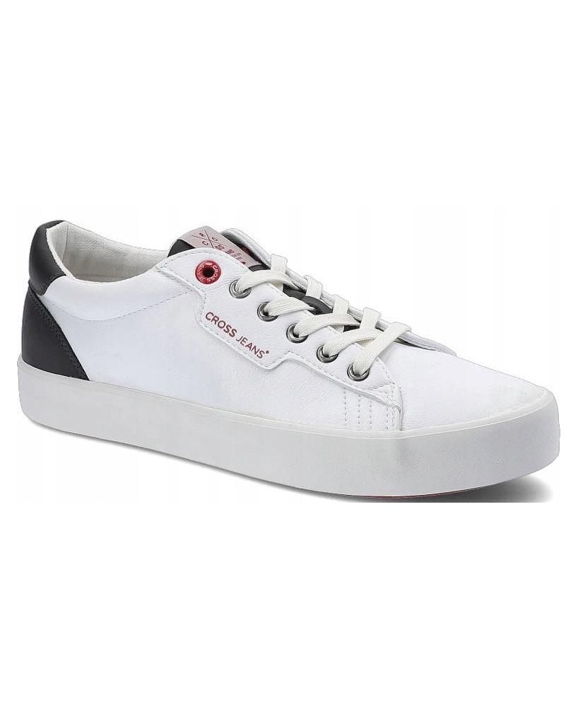 CROSS JEANS TRAMPKI PÓŁBUTY BIAŁE EKO SKÓRA R42