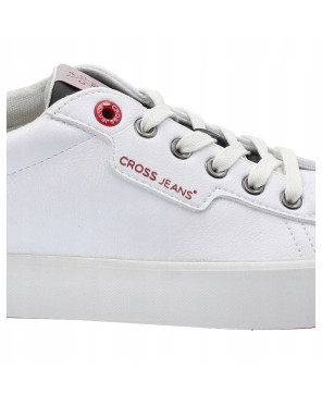 CROSS JEANS TRAMPKI PÓŁBUTY BIAŁE EKO SKÓRA R42