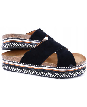KLAPKI DAMSKIE ELEGANCKIE BLACK IDEAL SHOES R37