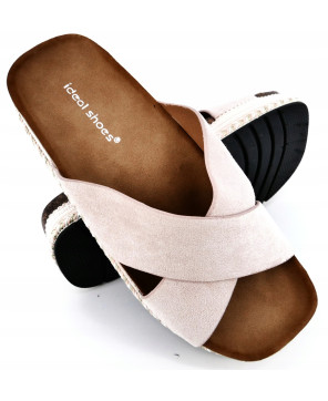 KLAPKI DAMSKIE ELEGANCKIE PINK IDEAL SHOES R40