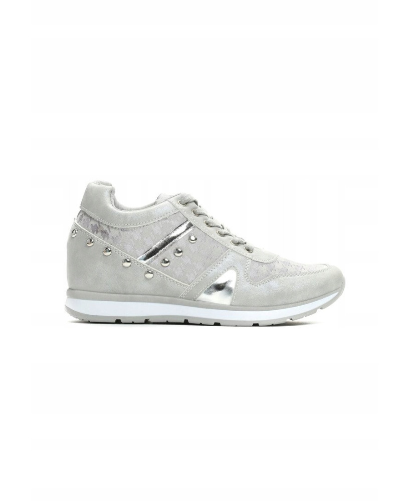 Sneakersy na koturnie BOTKI VICES r. 39 szare