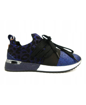 GRANATOWE SNEAKERSY SPORTOWE PANTERKA BROKAT R36
