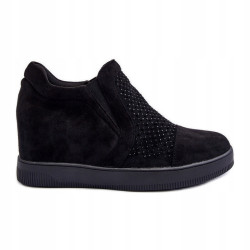 SEASTAR CZARNE SNEAKERSY BOTKI DAMSKIE NA KOTURNIE R36