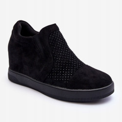 SEASTAR CZARNE SNEAKERSY BOTKI DAMSKIE NA KOTURNIE R36