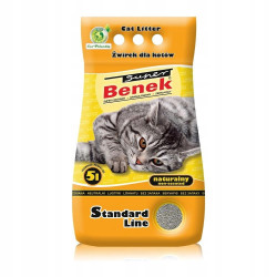 Super Benek Naturalny 5L Żwirek Dla Kota Standard Line Bentonitowy