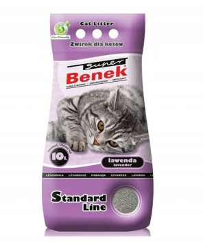 Super Benek Lawenda 10L Żwirek Dla Kota Standard Line