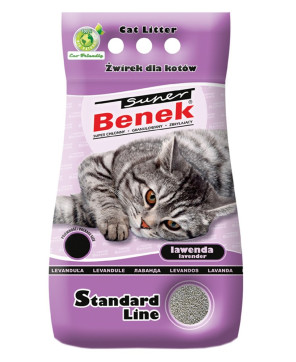 Super Benek Lawenda 10L Żwirek Dla Kota Standard Line