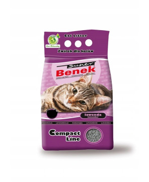 Super Benek Lawenda 10L Żwirek Dla Kota Compact Line