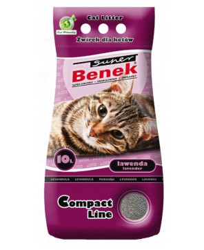 Super Benek Lawenda 10L Żwirek Dla Kota Compact Line
