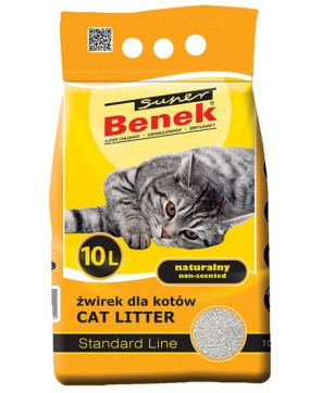 Super Benek Naturalny 5L Żwirek Dla Kota Standard Line Bentonitowy