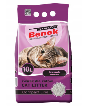 Super Benek Lawenda 10L Żwirek Dla Kota Compact Line