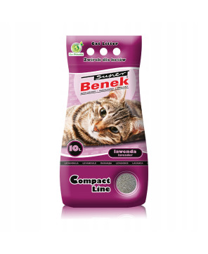 Super Benek Lawenda 10L Żwirek Dla Kota Compact Line