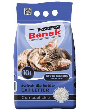 Super Benek Bryza Morska 10L Żwirek Dla Kota Compact Line