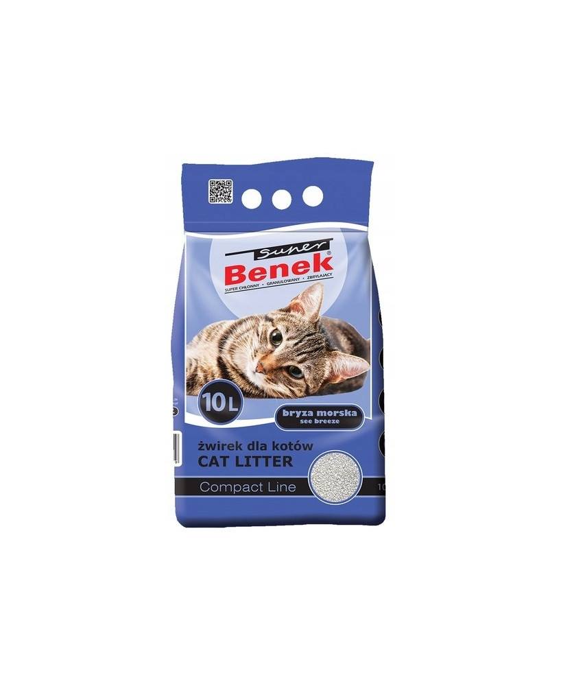 Super Benek Bryza Morska 10L Żwirek Dla Kota Compact Line