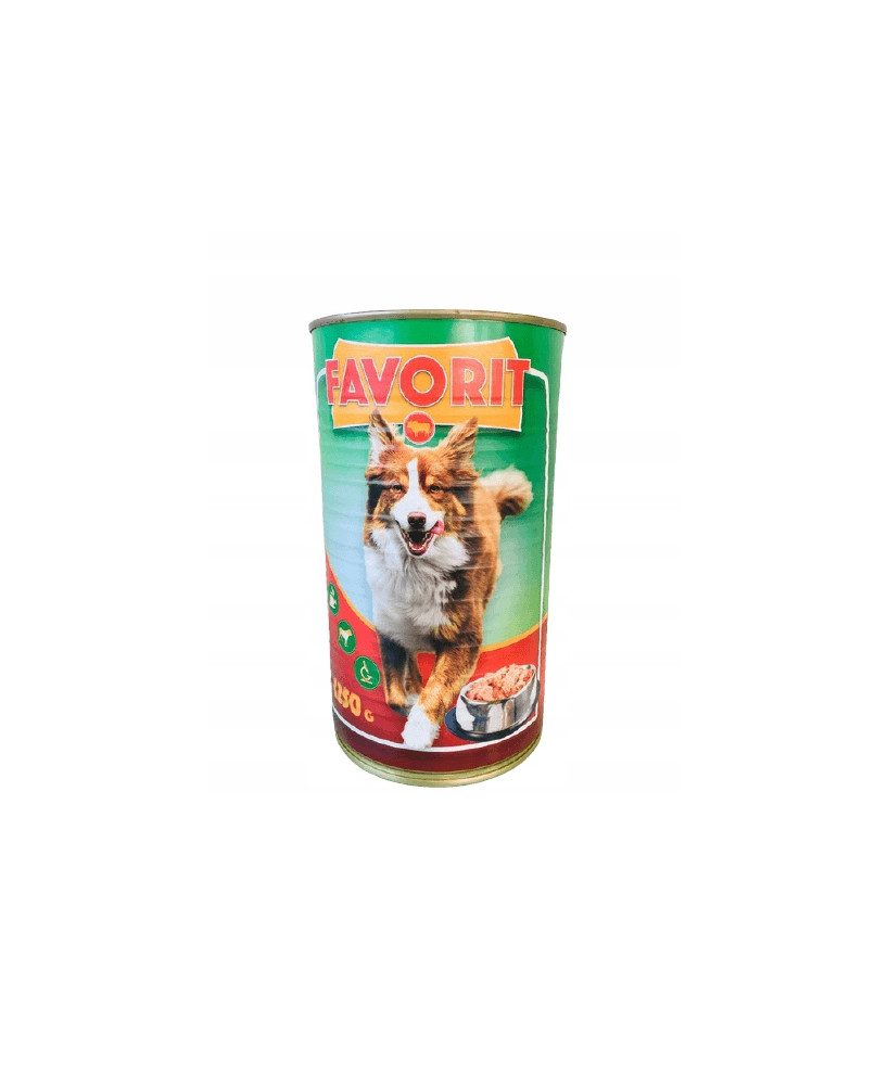 FAVORIT MOKRA KARMA PUSZKA DLA PSA Z WOŁOWINĄ 1250G