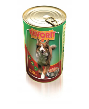 FAVORIT MOKRA KARMA PUSZKA DLA PSA Z WOŁOWINĄ 1250G